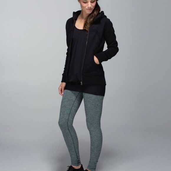 Lululemon Wunder Under Leggings Women's 2 Green Yoga Pants Coco Pique Fuel Gym - Picture 3 of 9